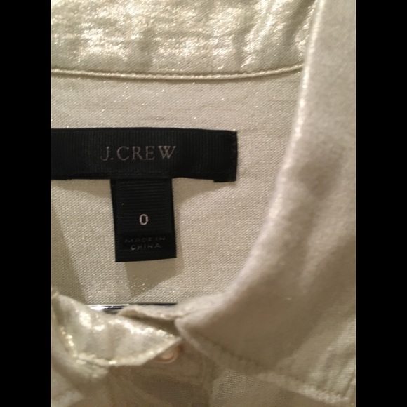 J.Crew Gold Lame’ Blouse - Picture 3 of 4